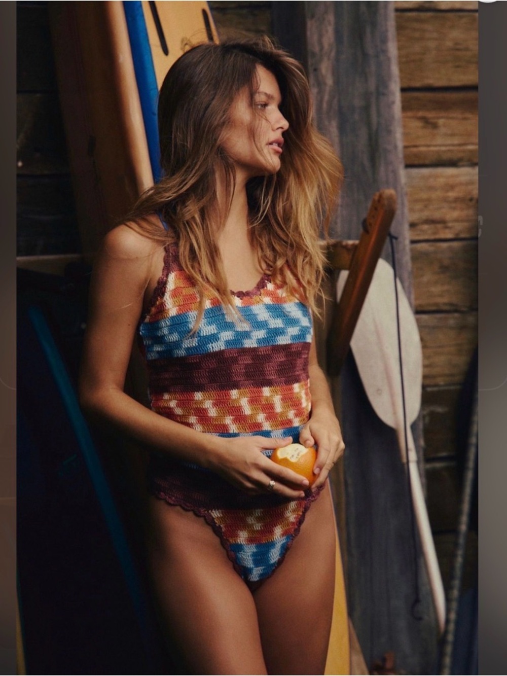 NWT Free People x Its Now Cool Crochet One-Piece Swimsuit